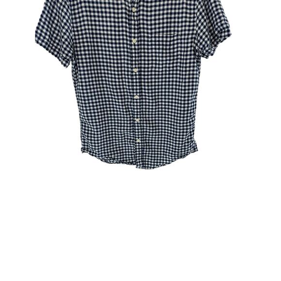 J.Crew‎ Men's Blue White Casual Slim Gingham Button Down Shirt Size Large - Picture 4 of 13